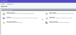 Registration Portal landing page